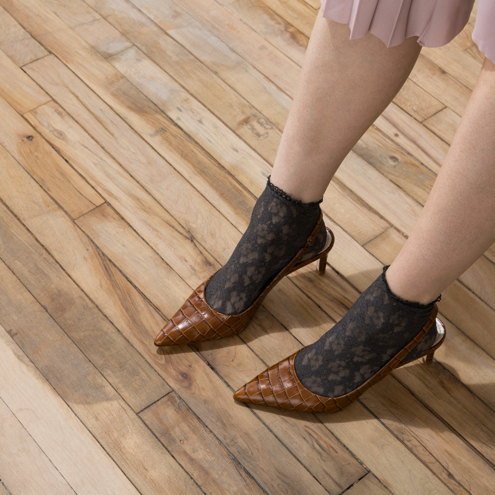 Floral Lace  Quarter Socks