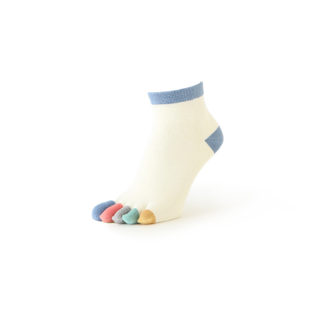 Colorful Toes Cotton  Quarter Socks