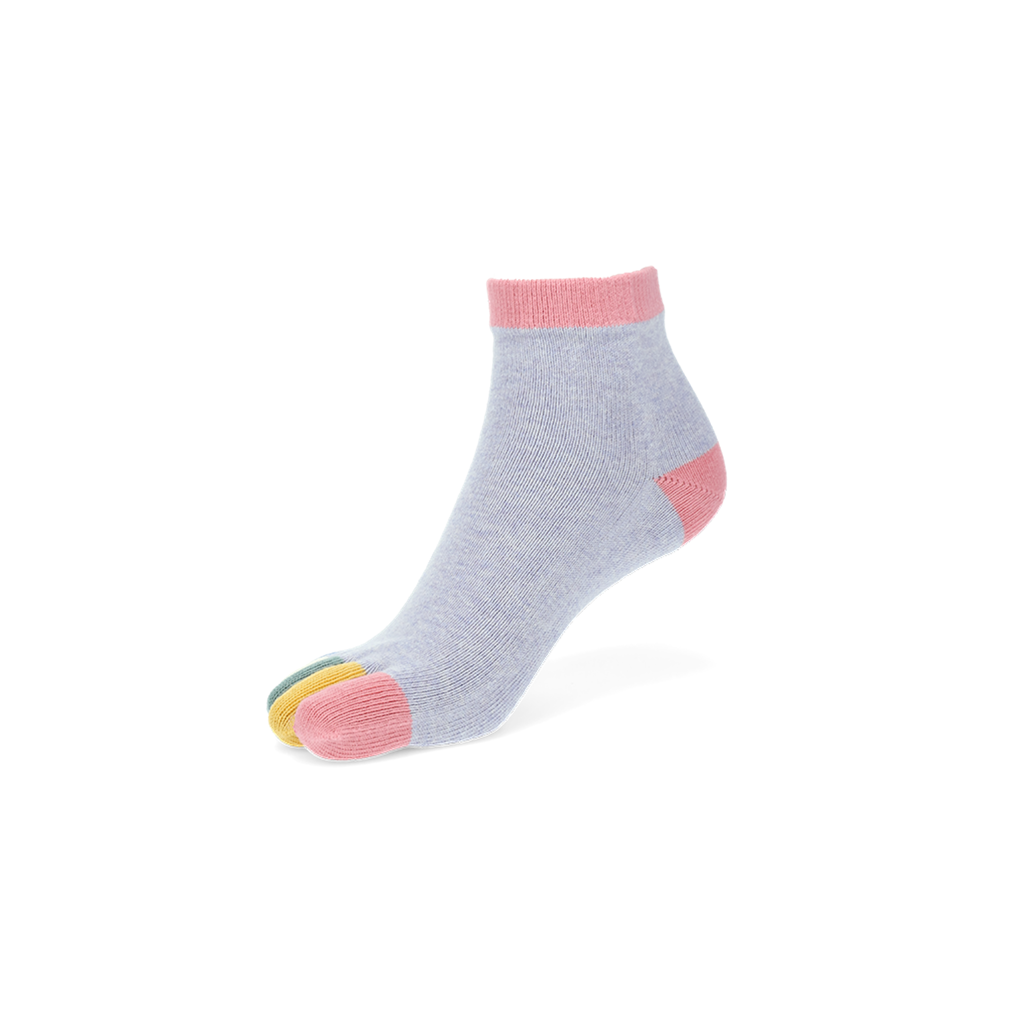 Colorful Toes Cotton  Quarter Socks