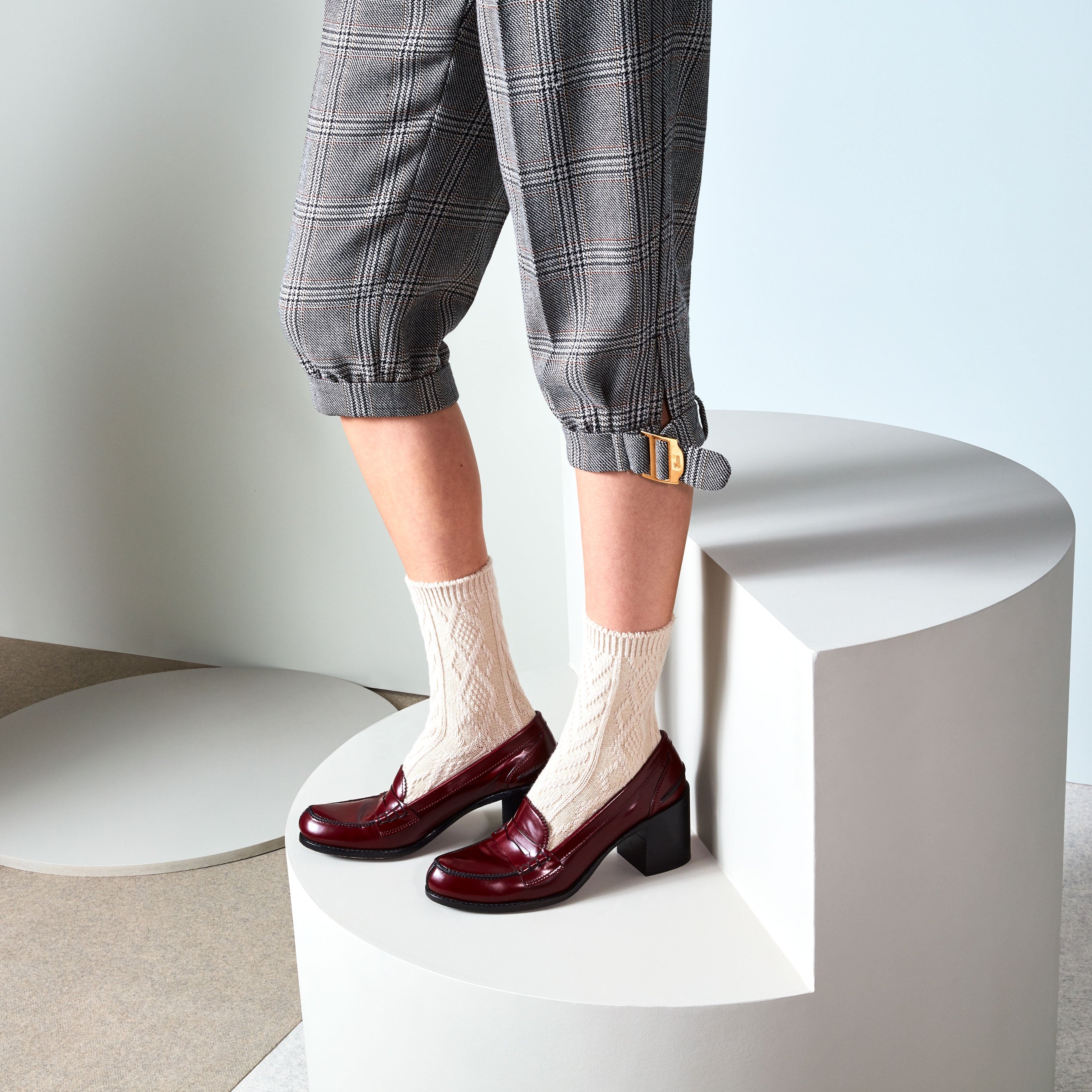 Cable Merino Crew Socks