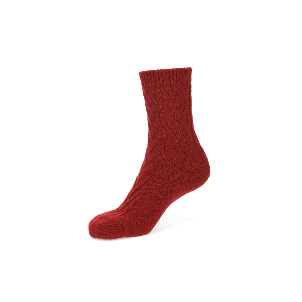 Cable Merino Crew Socks