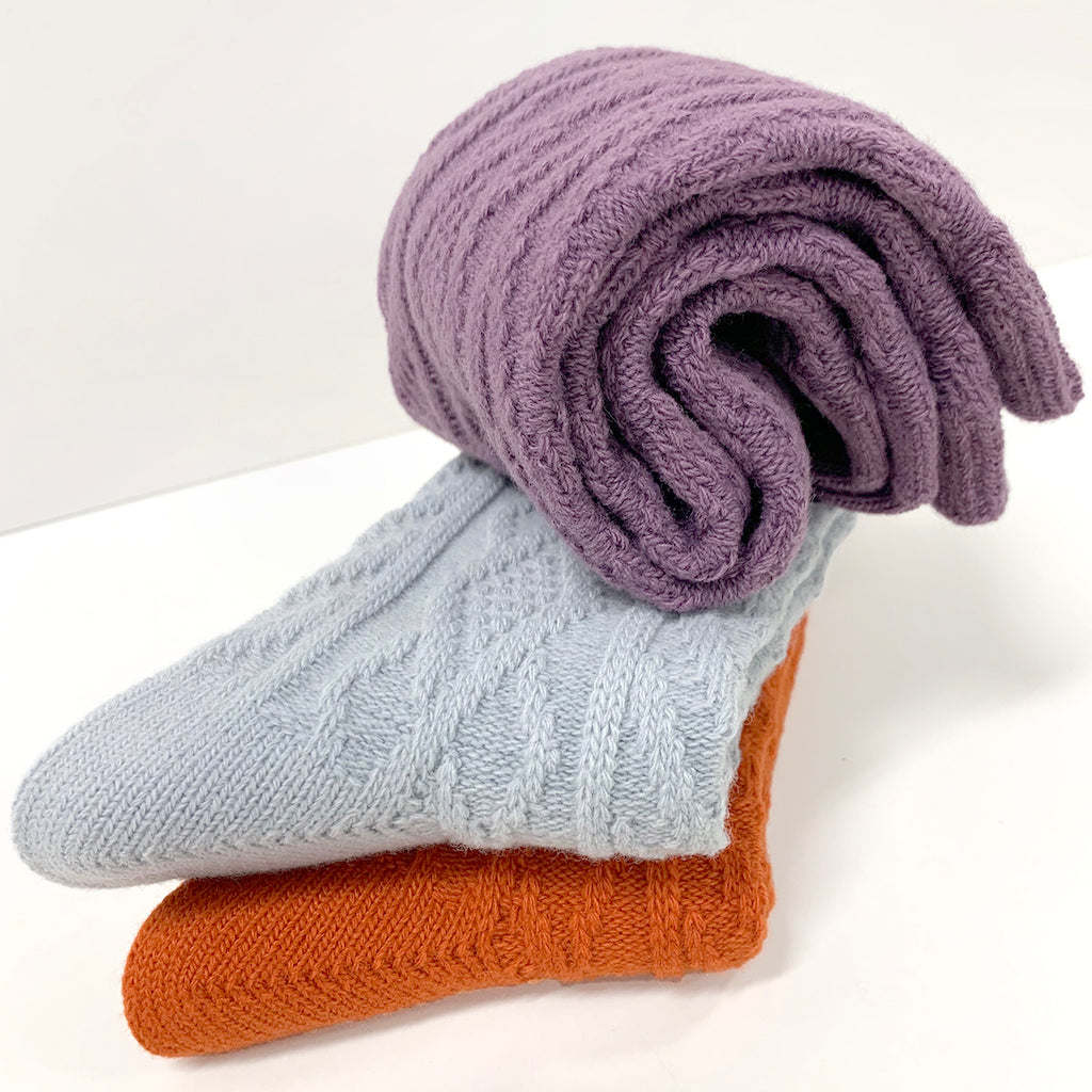 Cable Merino Crew Socks