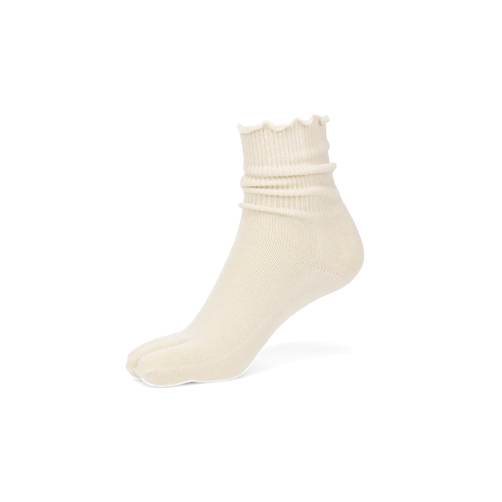 Loose-Fit Cotton Toe  Crew Socks