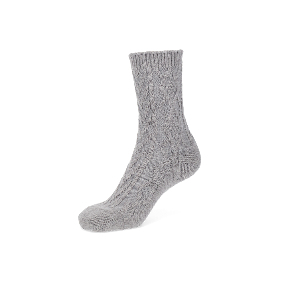 Cable Merino Crew Socks