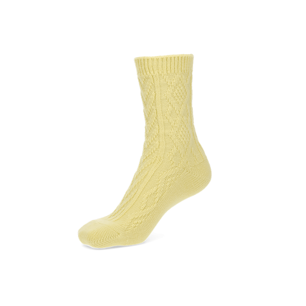 Cable Merino Crew Socks