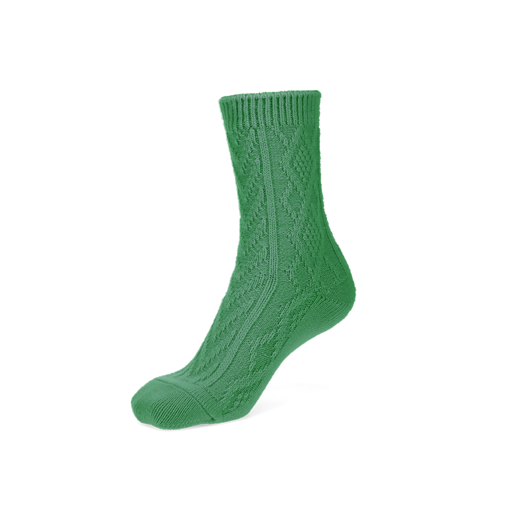 Cable Merino Crew Socks