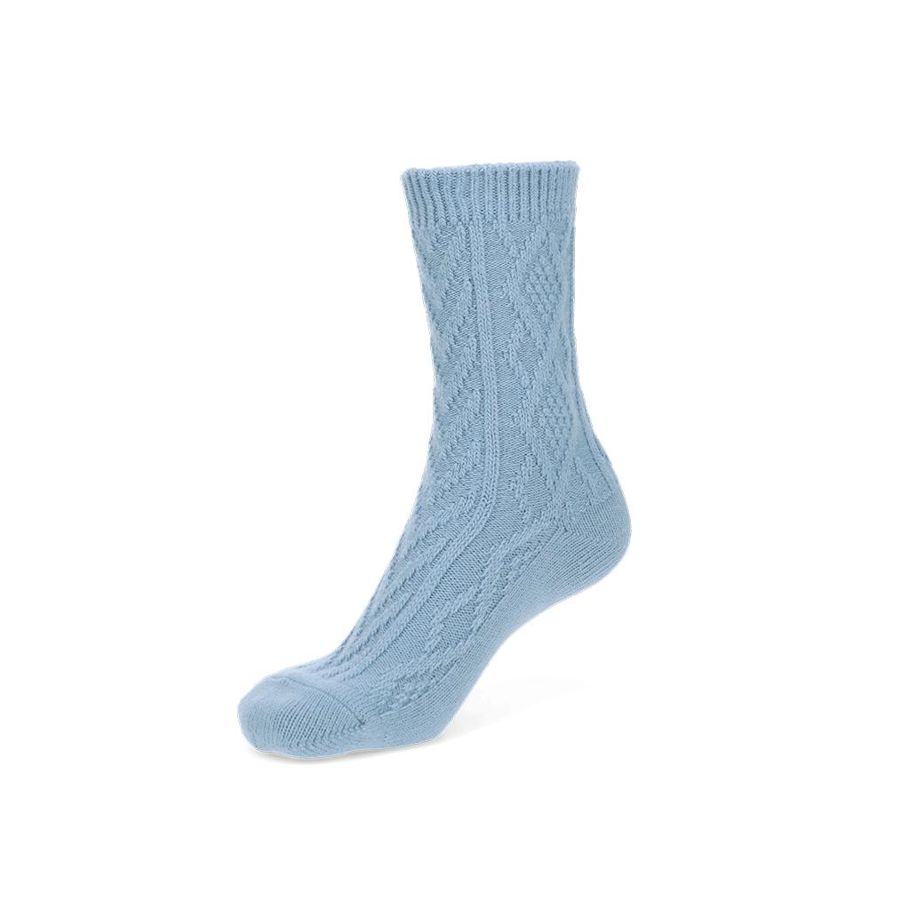 Cable Merino Crew Socks
