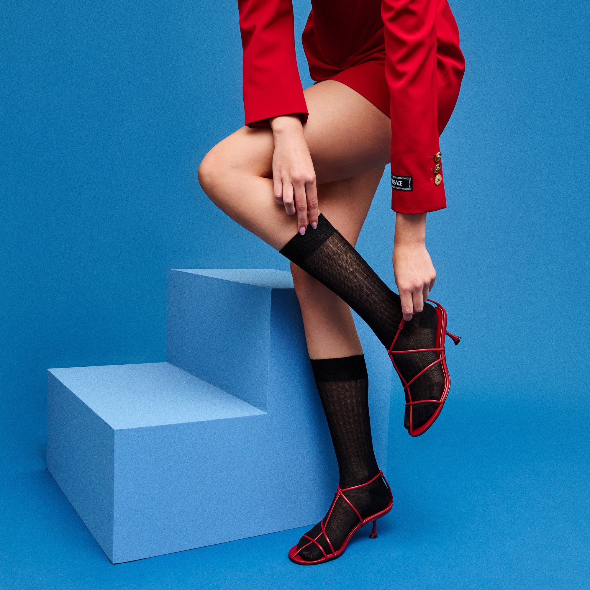 Sheer Cotton Crew Socks