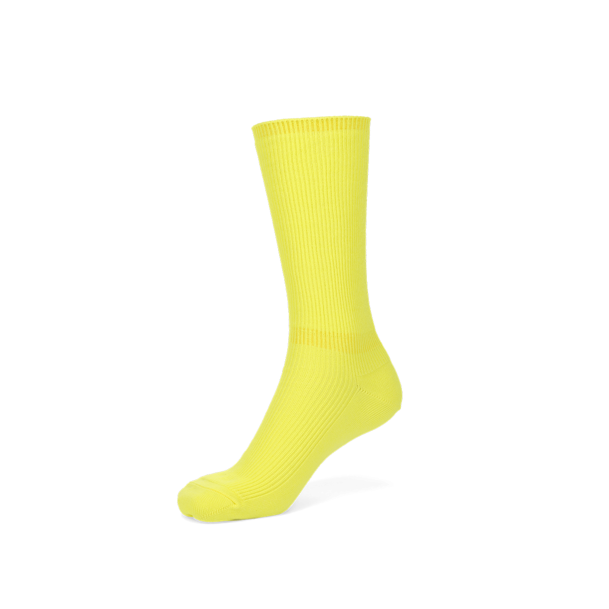 Ribbed Neon Color Cotton  Crew Socks