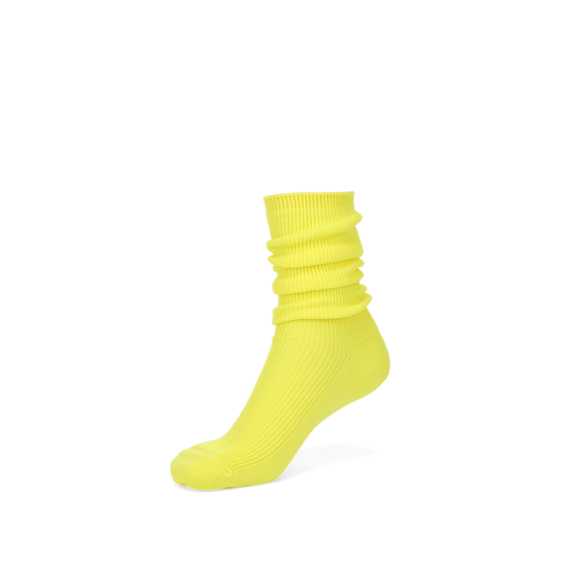 Ribbed Neon Color Cotton  Crew Socks