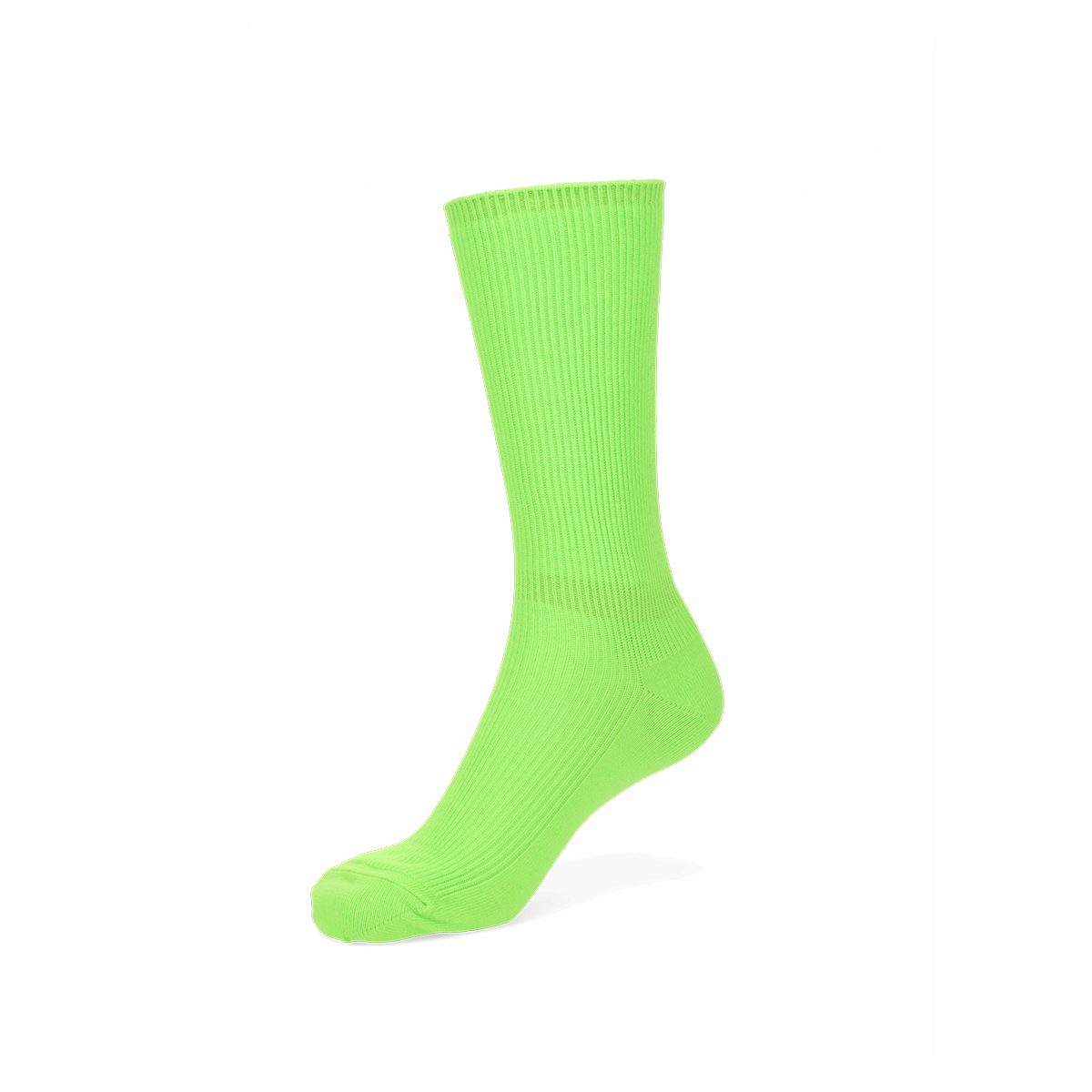 Ribbed Neon Color Cotton  Crew Socks