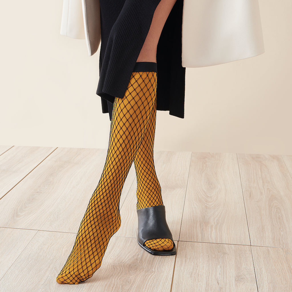 Fishnet Knee-High Socks