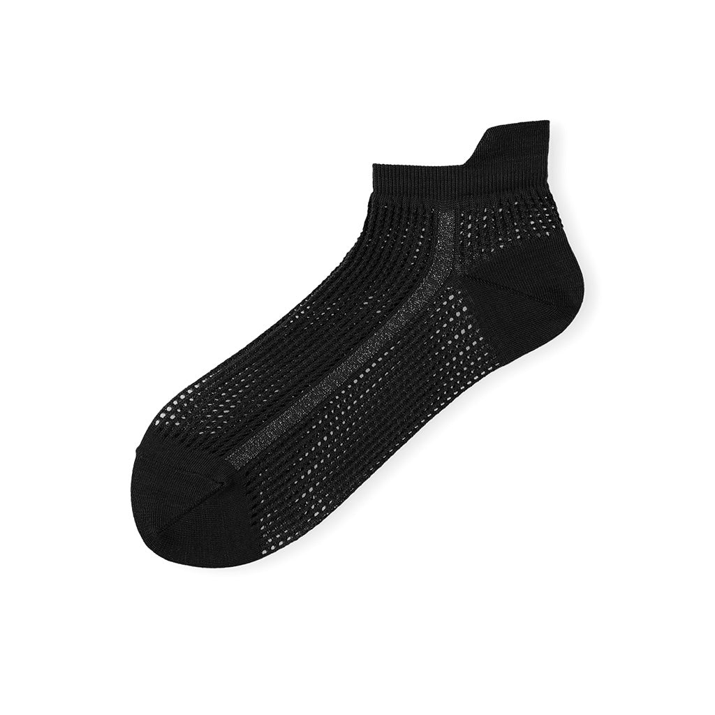 Glitter Line Cotton Mesh  Ankle Socks