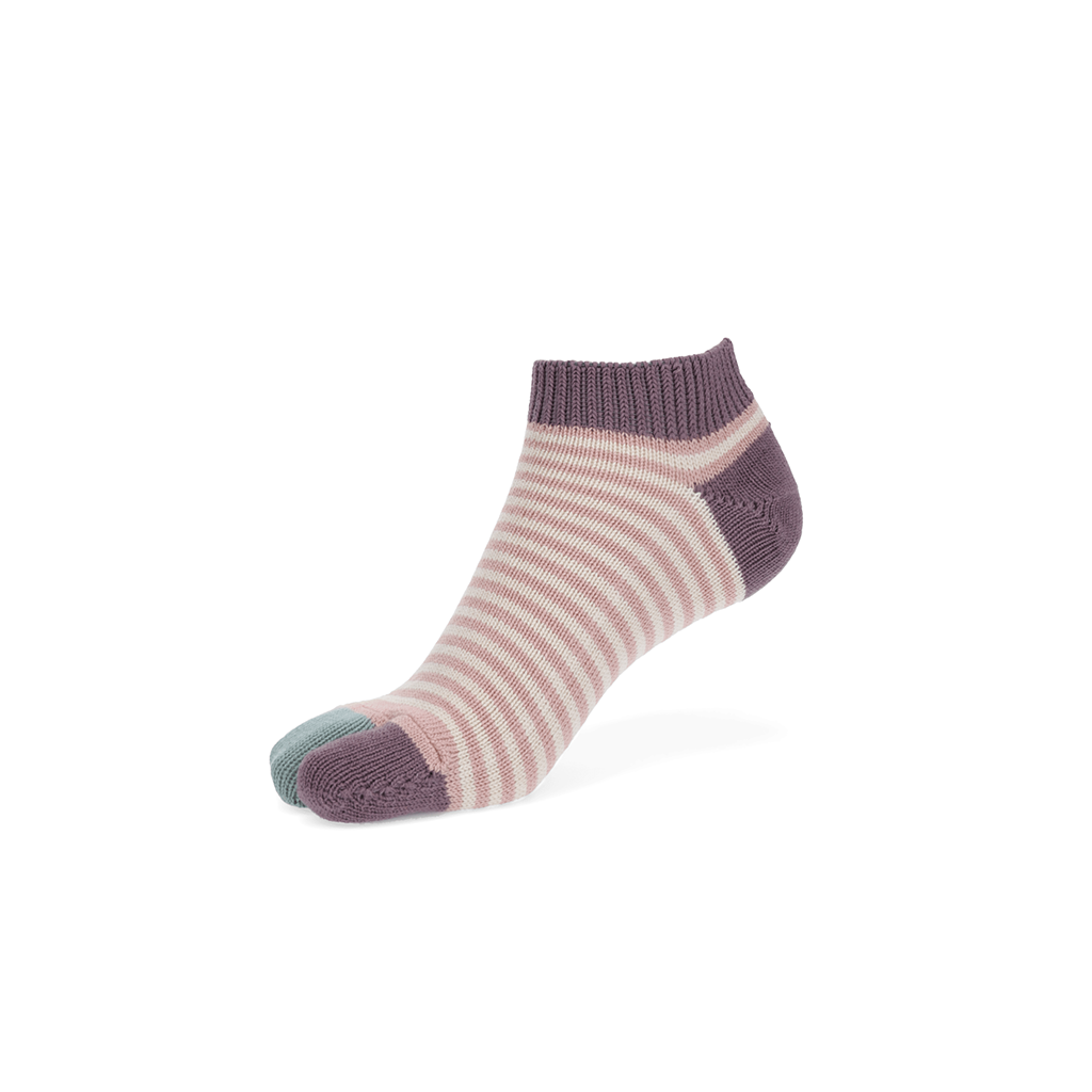 Striped Cotton Tabi  Ankle Socks