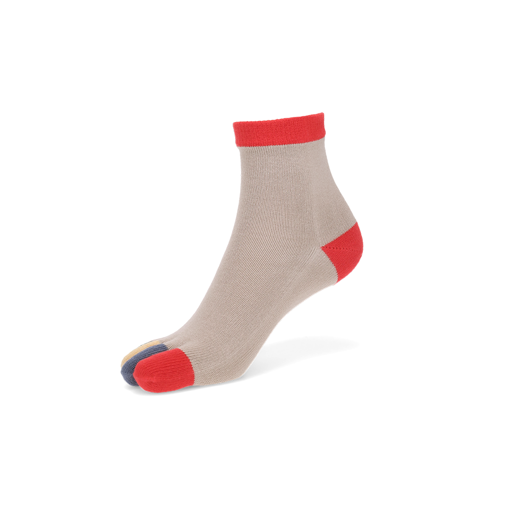Colorful Toes Cotton  Quarter Socks