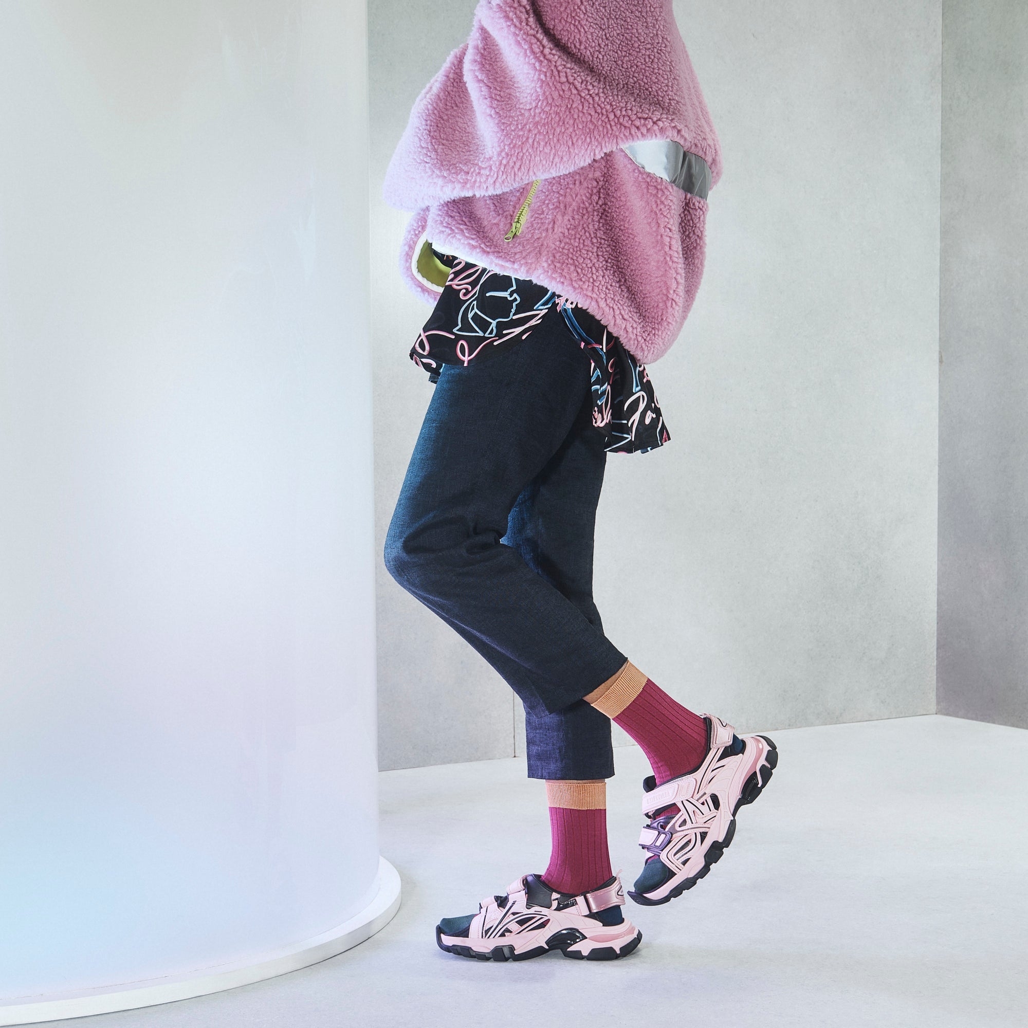 Quattro Colored Cotton  Crew Socks