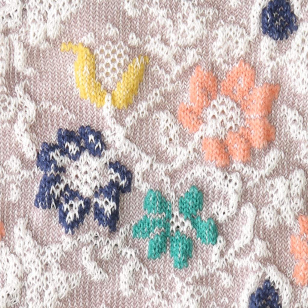 Float Flower Cotton Tabi  Crew Socks