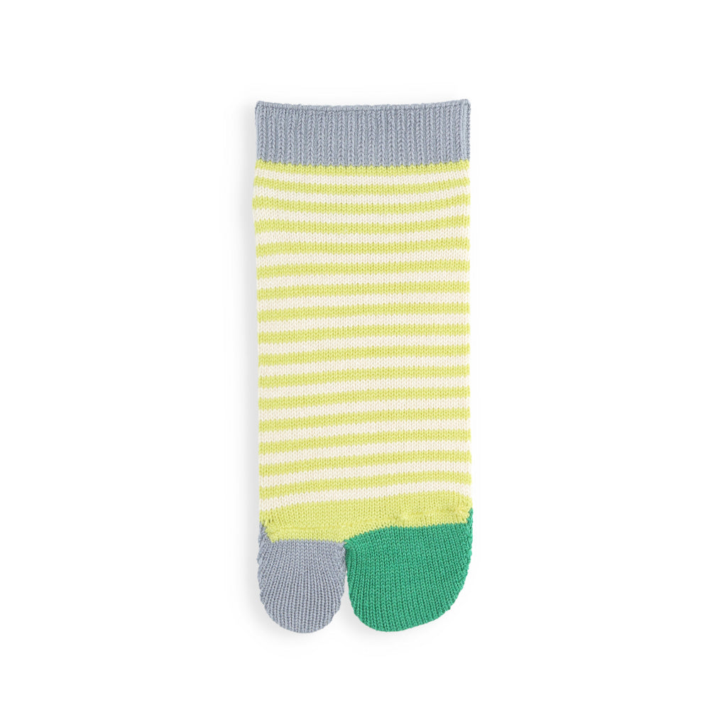 Striped Cotton Tabi  Ankle Socks