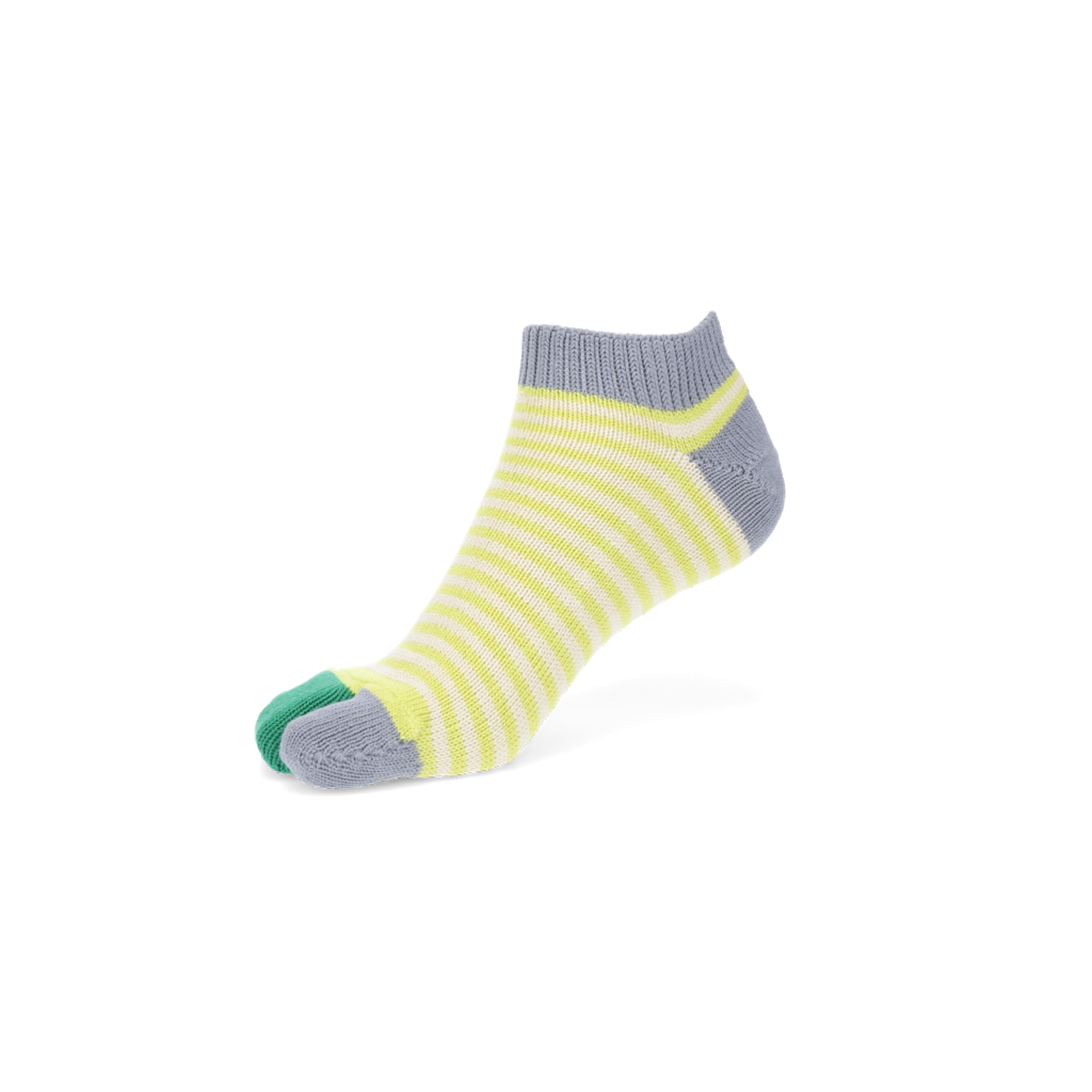Striped Cotton Tabi  Ankle Socks