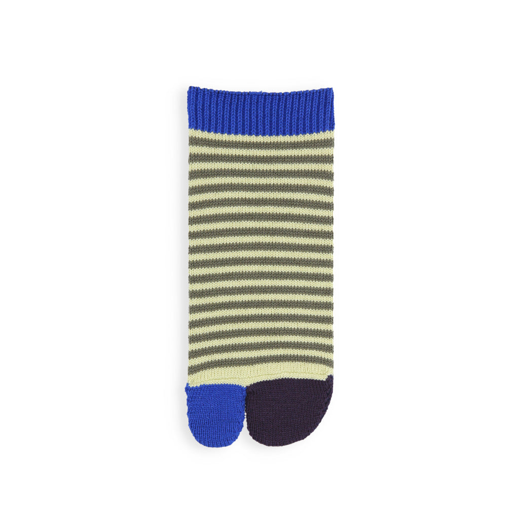 Striped Cotton Tabi  Ankle Socks