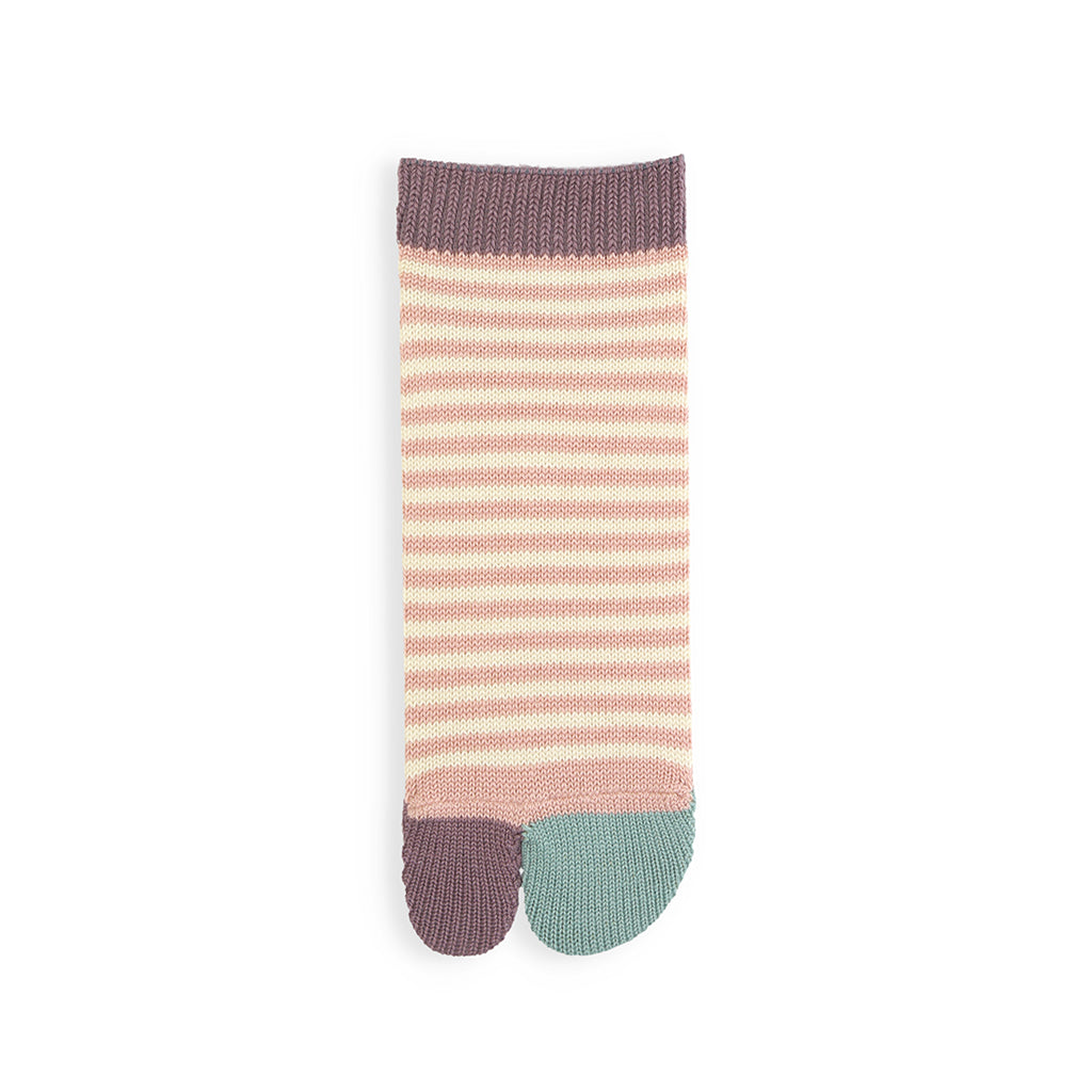 Striped Cotton Tabi  Ankle Socks