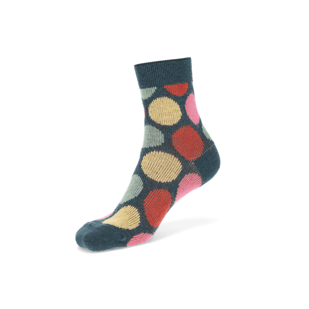 Jacquard Dot Merino  Quarter Socks