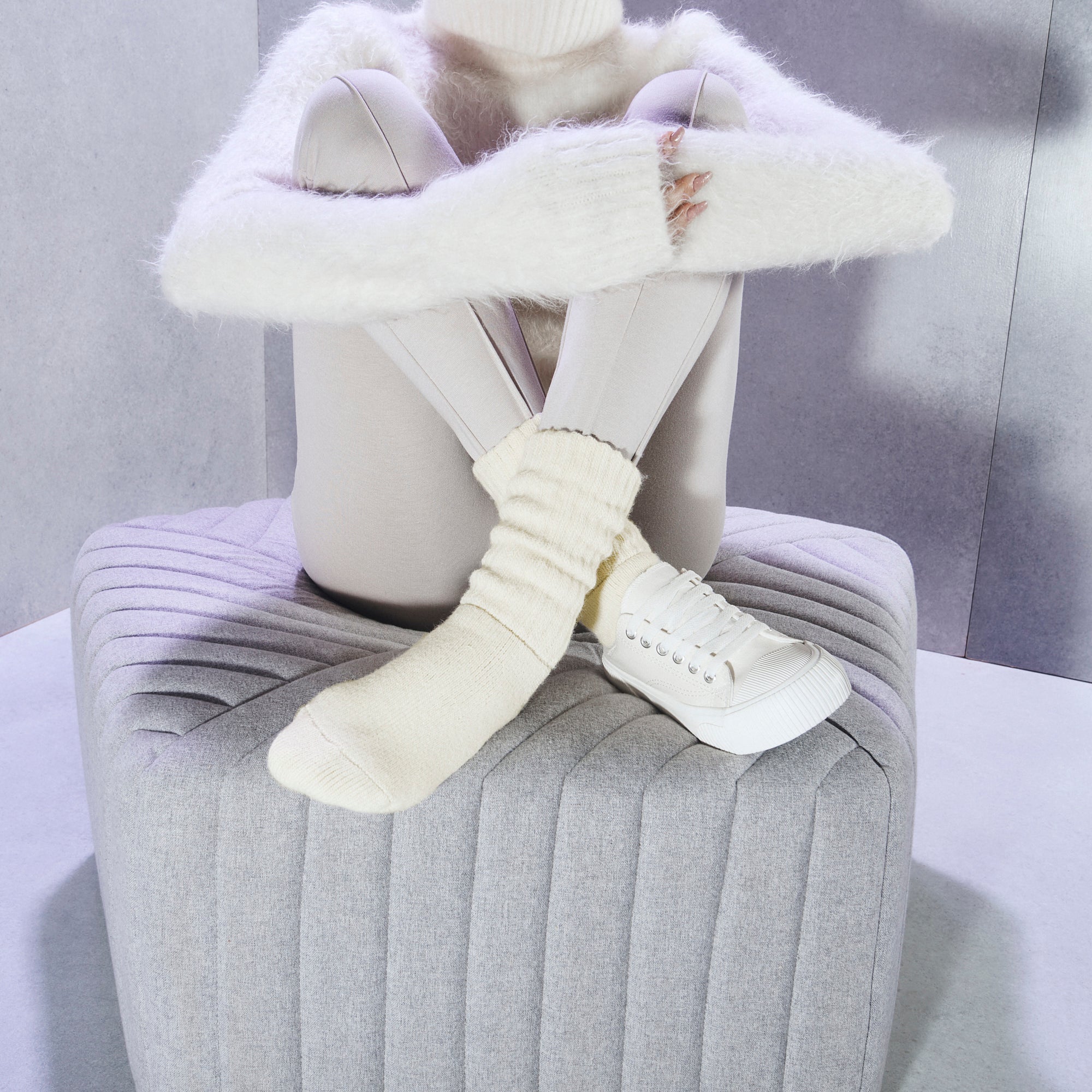 Pile-Lined Lounge  Crew Socks