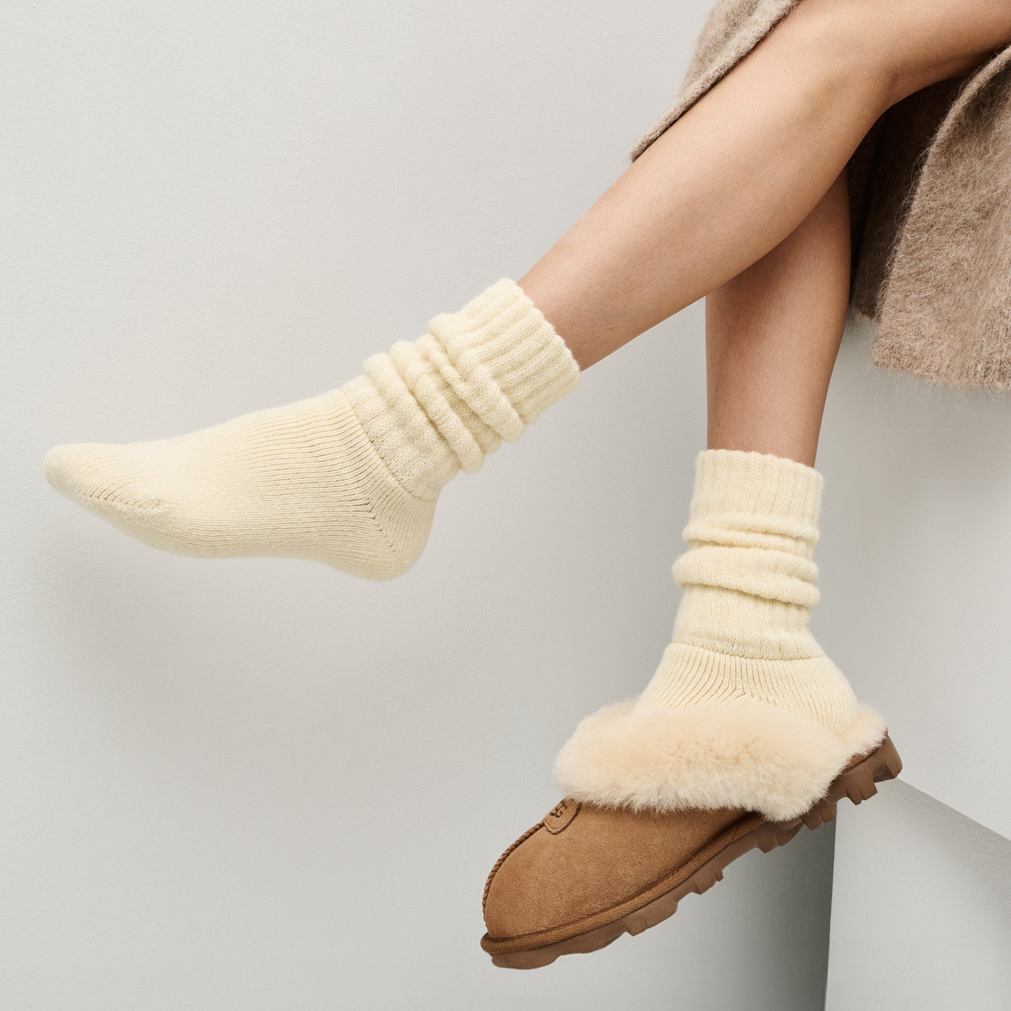 Pile-Lined Lounge  Crew Socks