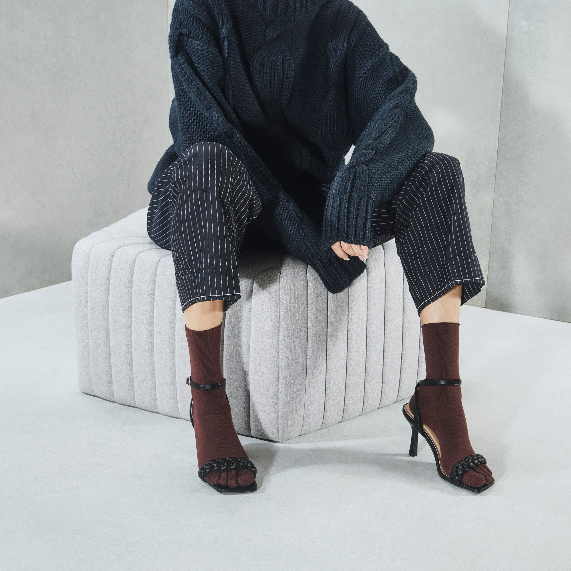 Super Extra Fine Merino Wool Toe  Crew Socks