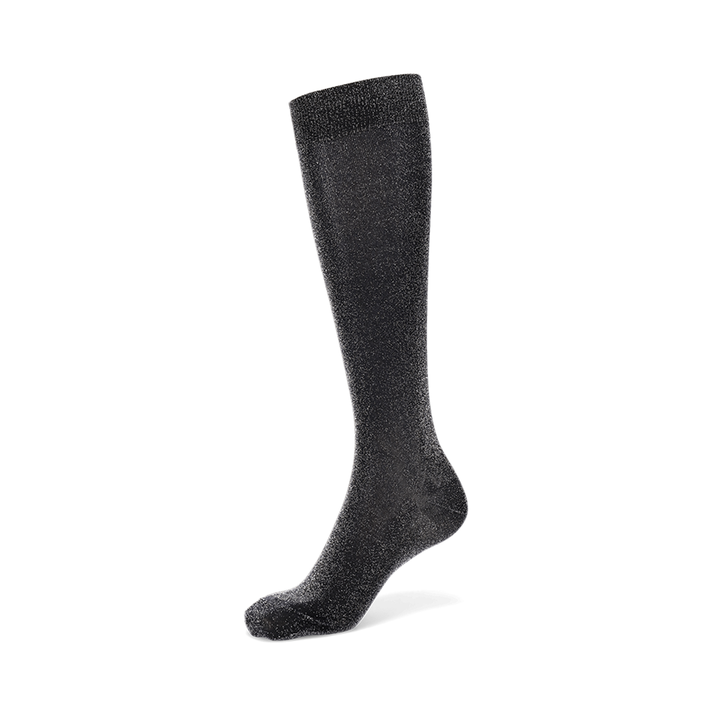 Soft Lamé Semi-Sheer  Knee-High Socks
