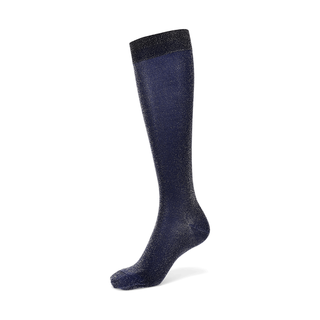 Soft Lamé Semi-Sheer  Knee-High Socks