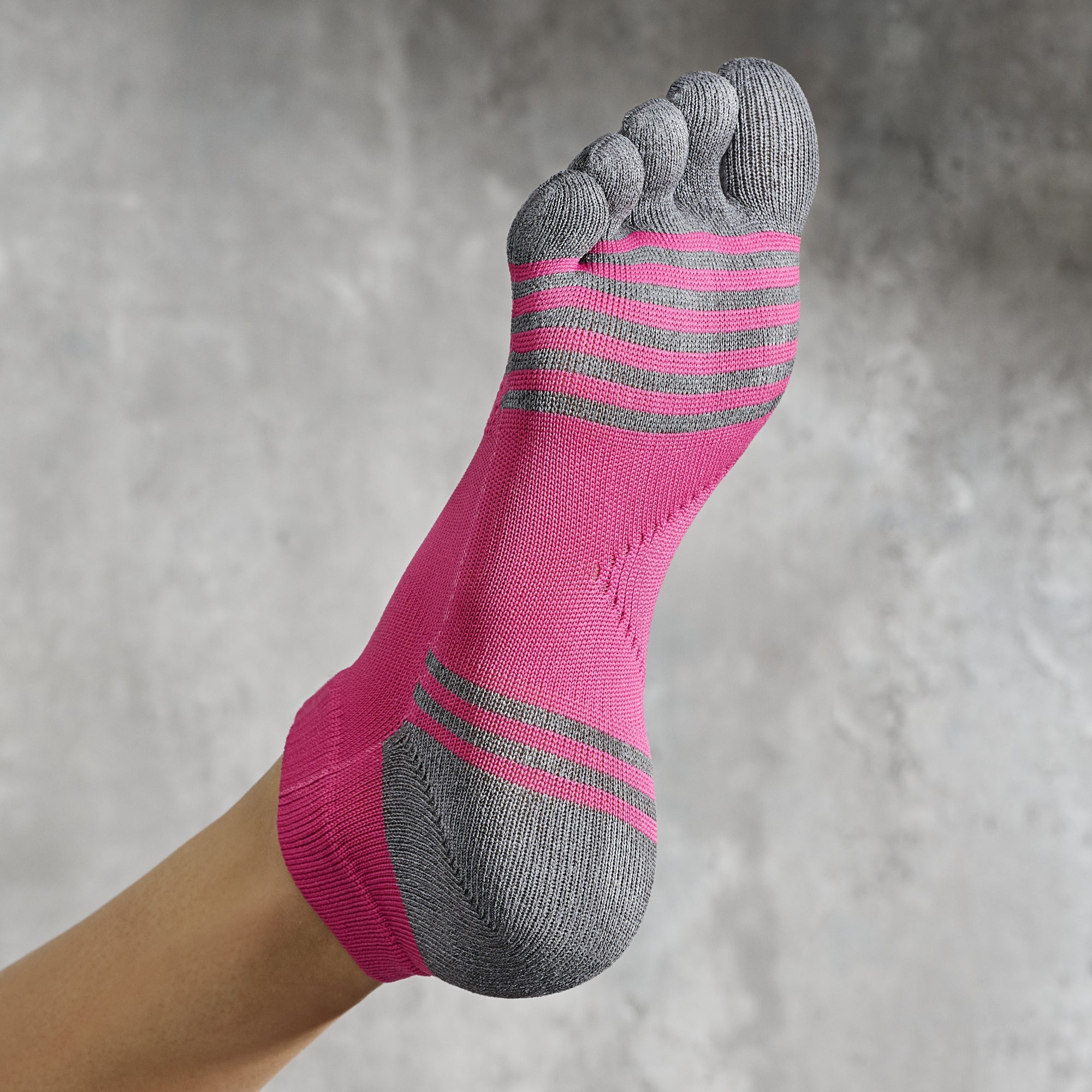 Super Fit Grip Run Toe  Socks