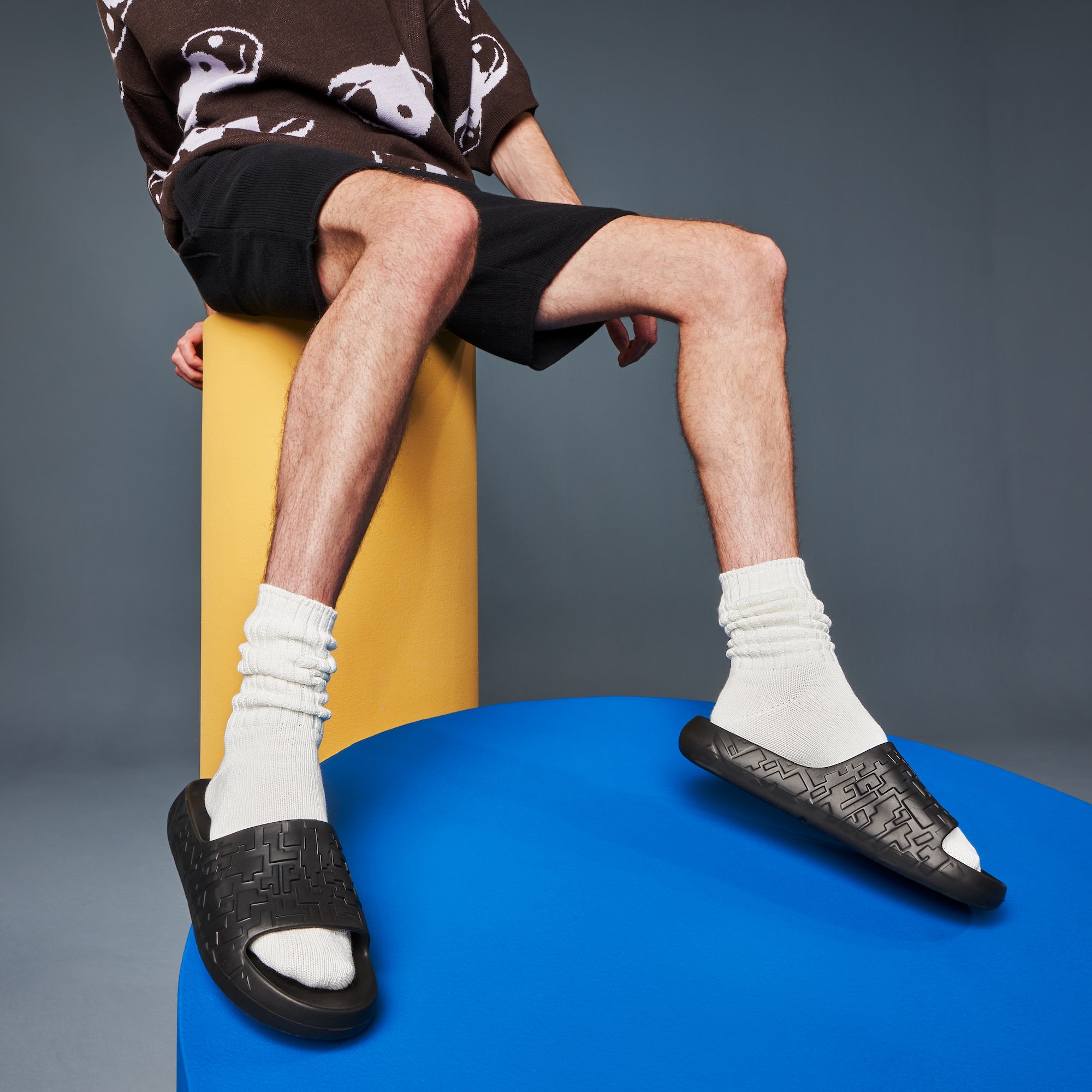 TABIO's COTTON Richell Ribbed  Crew Socks