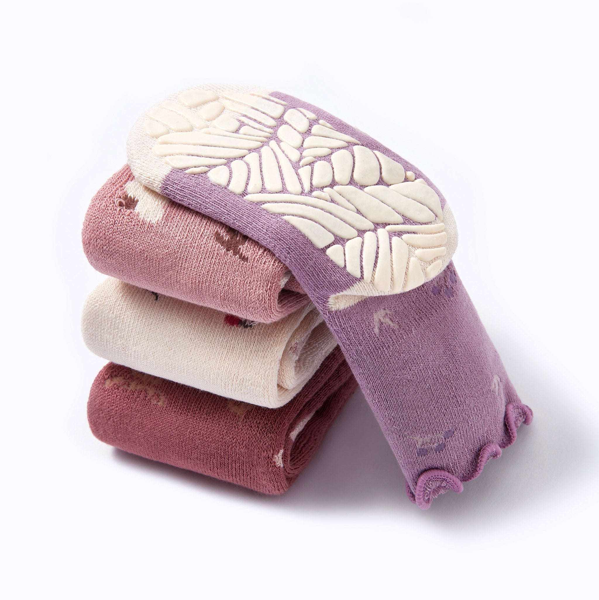 Little Wonder Things II - Extra Warm- 4 Pairs of Stay-On Baby & Toddler Non-Slip Socks