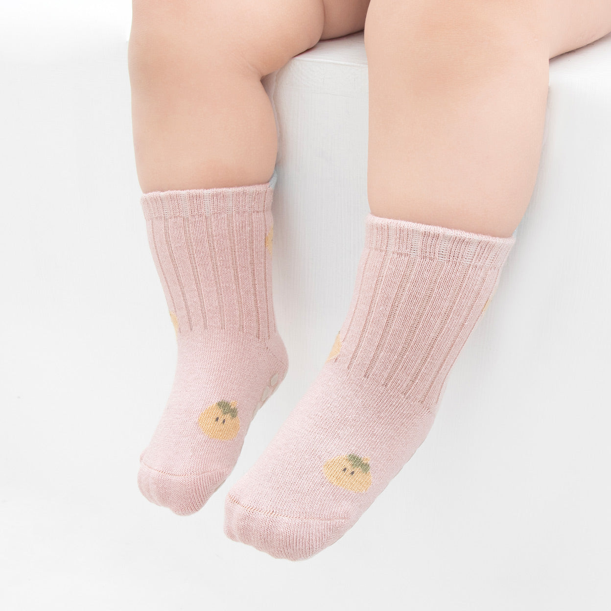 Fruit Salad- 4 Pairs of Stay-On Baby & Toddler Non-Slip Socks