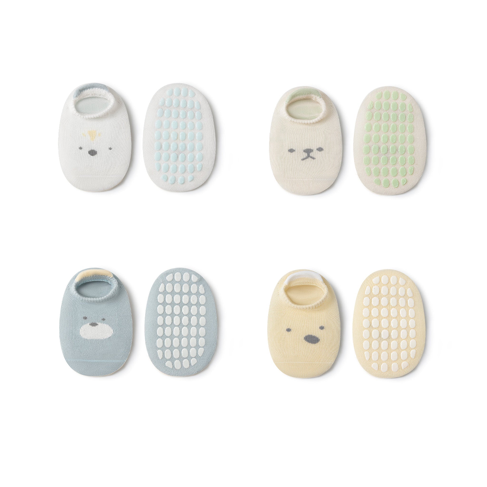 Into The Wild Short- 4 Pairs of Stay-On Baby & Toddler Non-Slip Socks