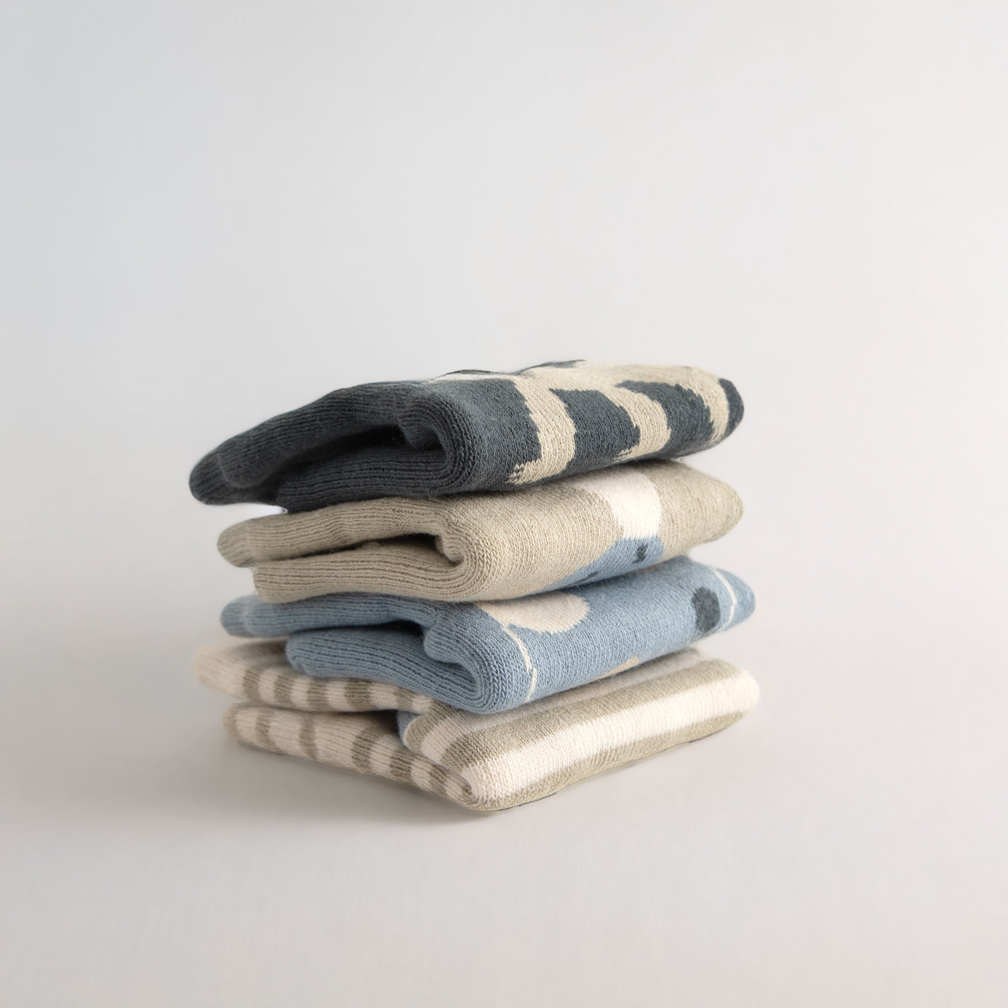 New- Dinosaur, Extra Warm- 4 Pairs of Stay-On Baby & Toddler Non-Slip Socks