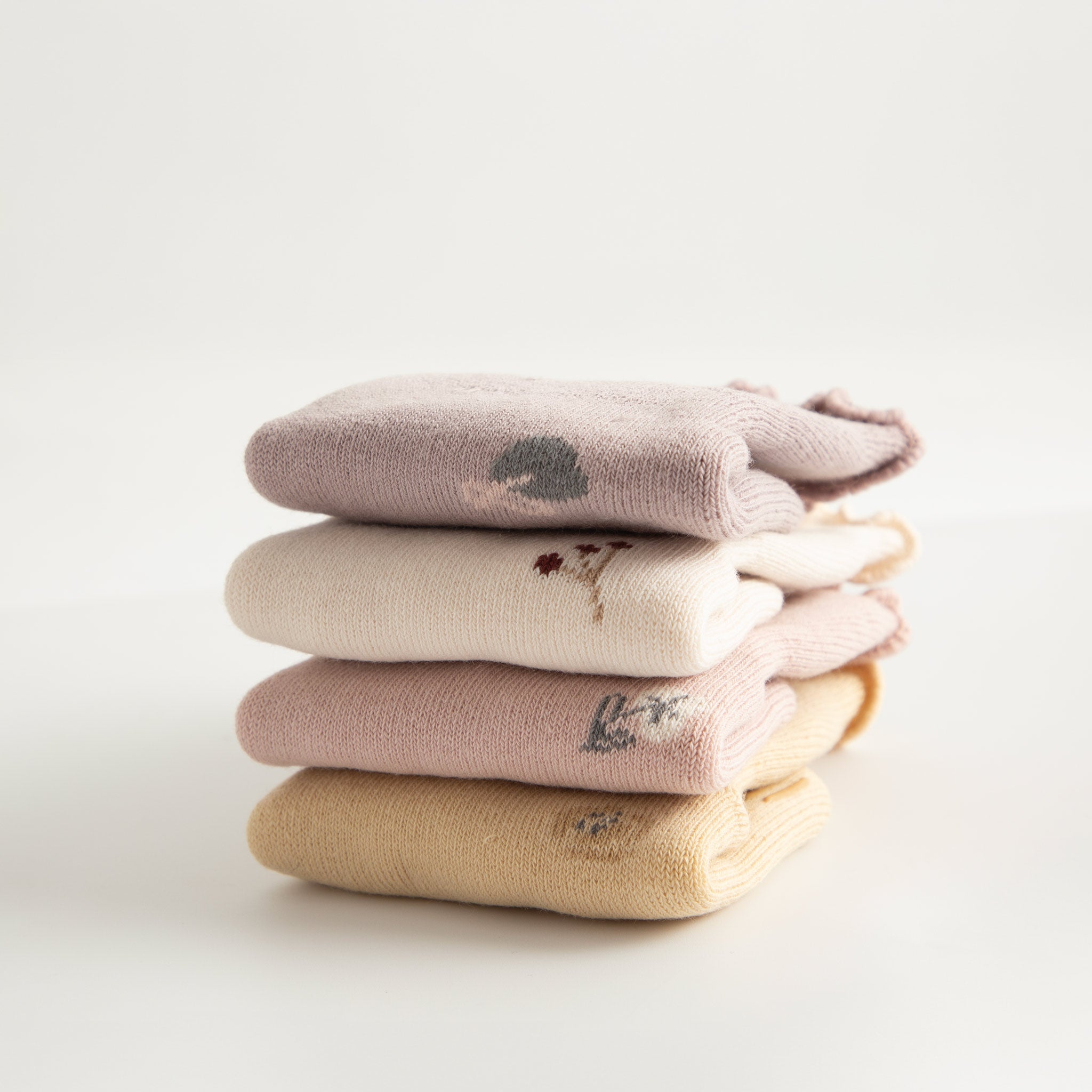 Little Wonder Things - Extra Warm- 4 Pairs of Stay-On Baby & Toddler Non-Slip Socks