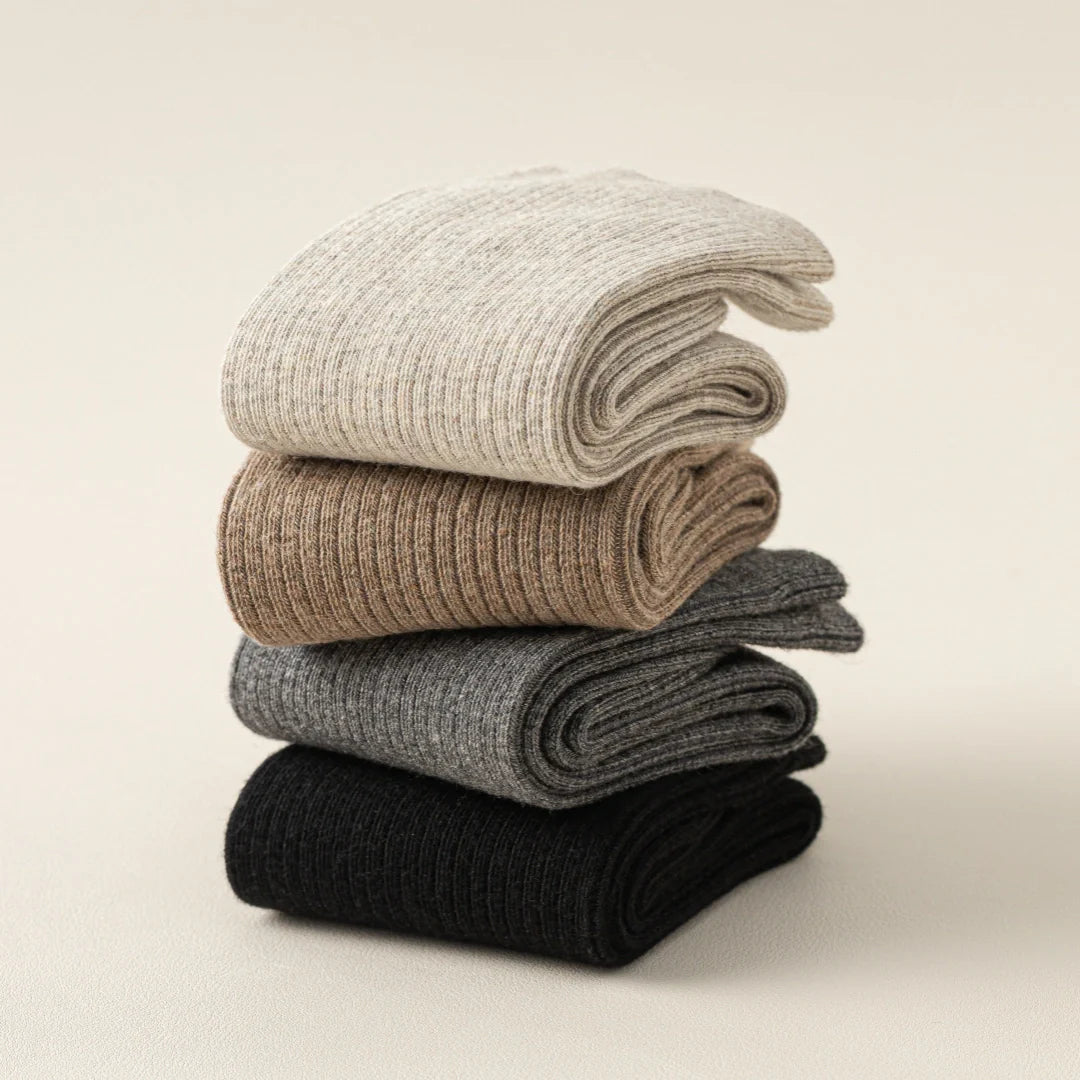 Wool Blend Ribbed Crew