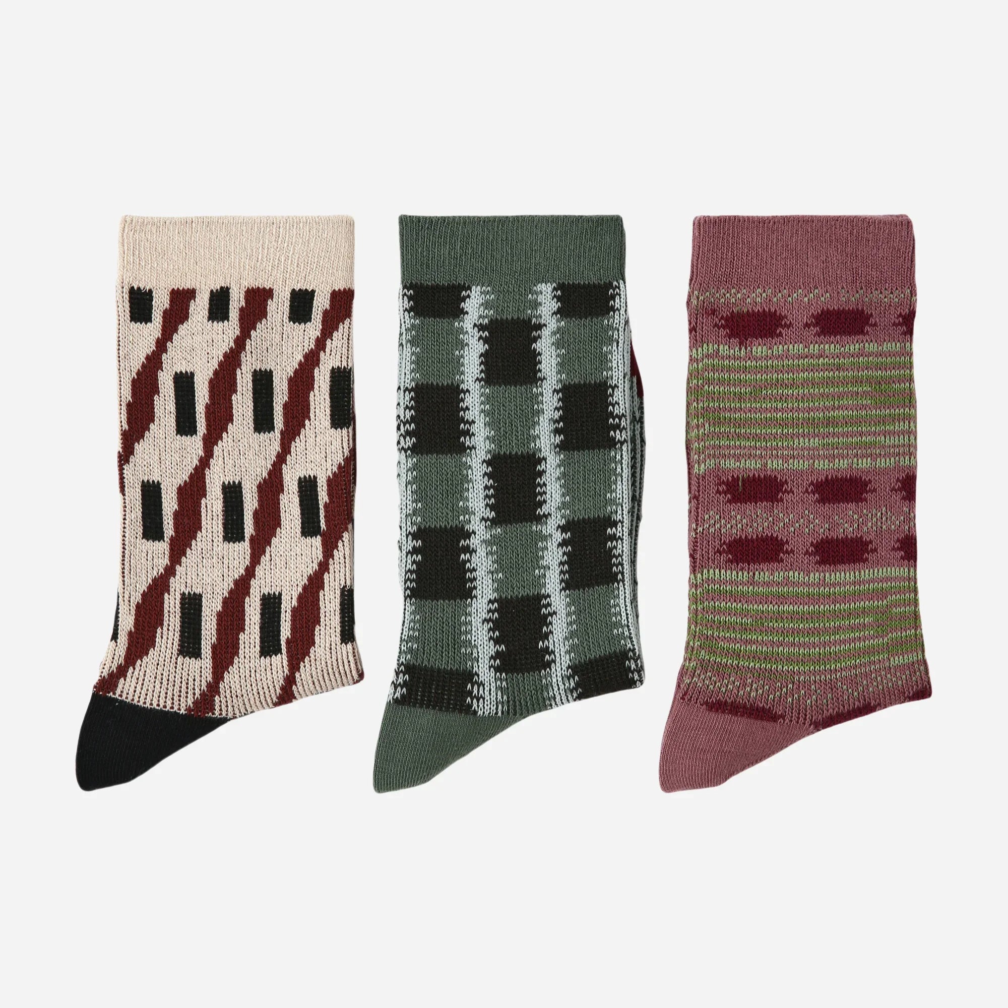 Retro Abstract Geometric Wave 3-Pack