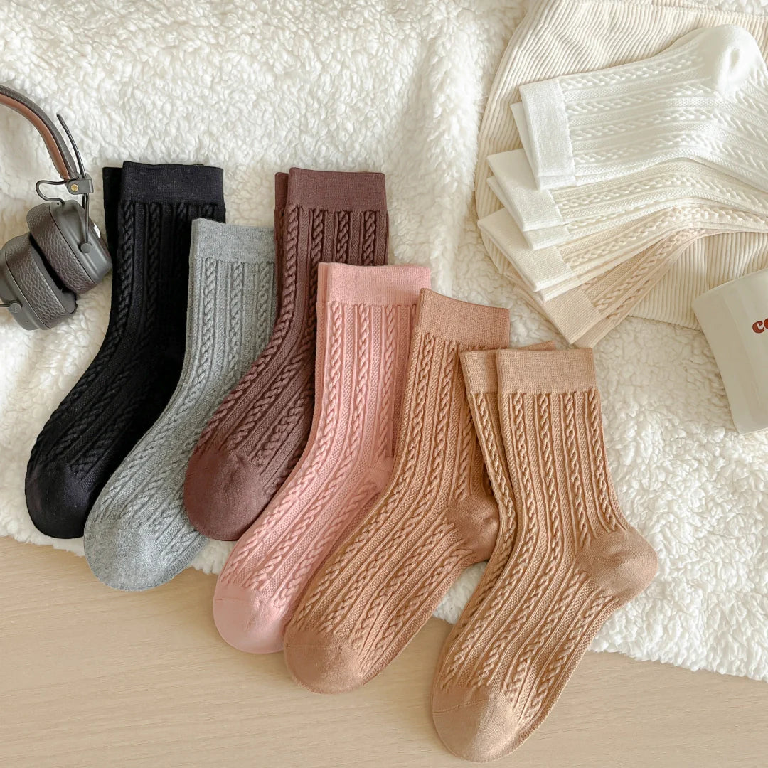 Soft Cable Crew Socks