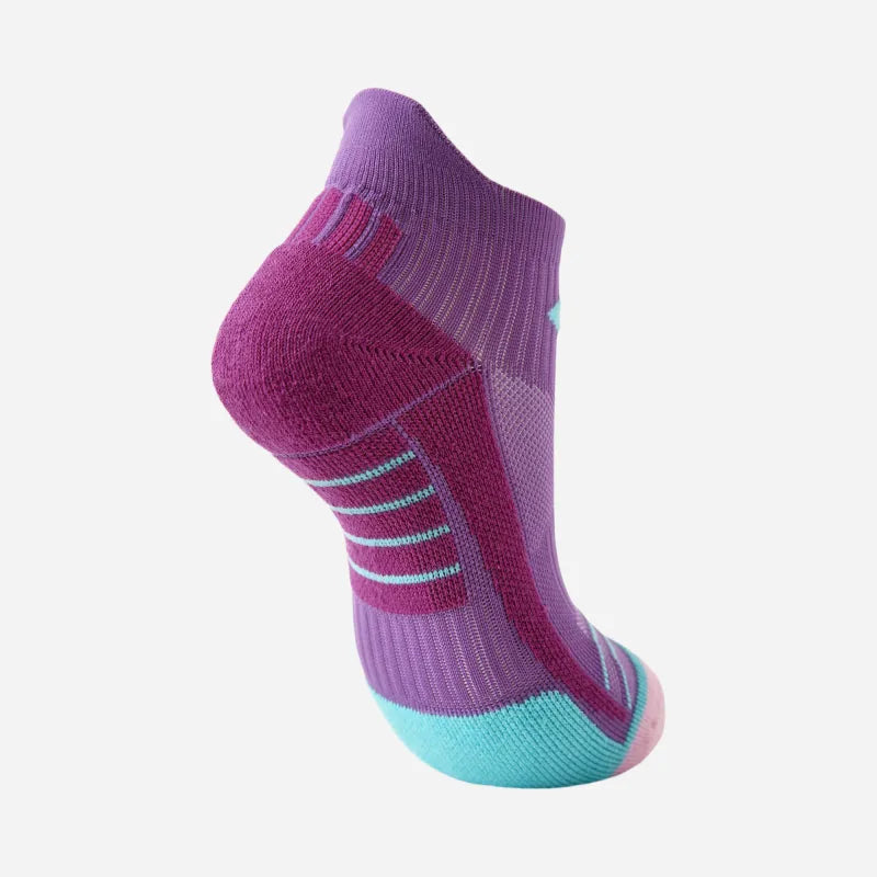 Performance Cushioned Ankle Socks - Purple