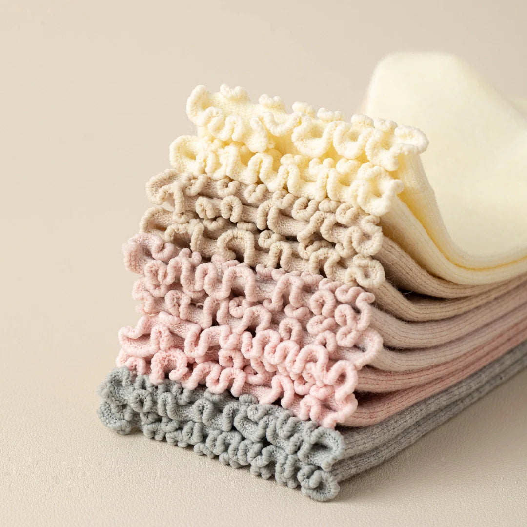 Wool Blend Ruffle-Top Crew