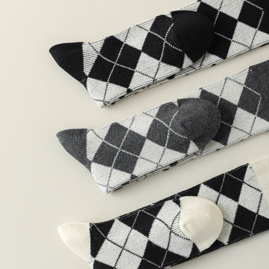 Argyle Preppy Knee-High