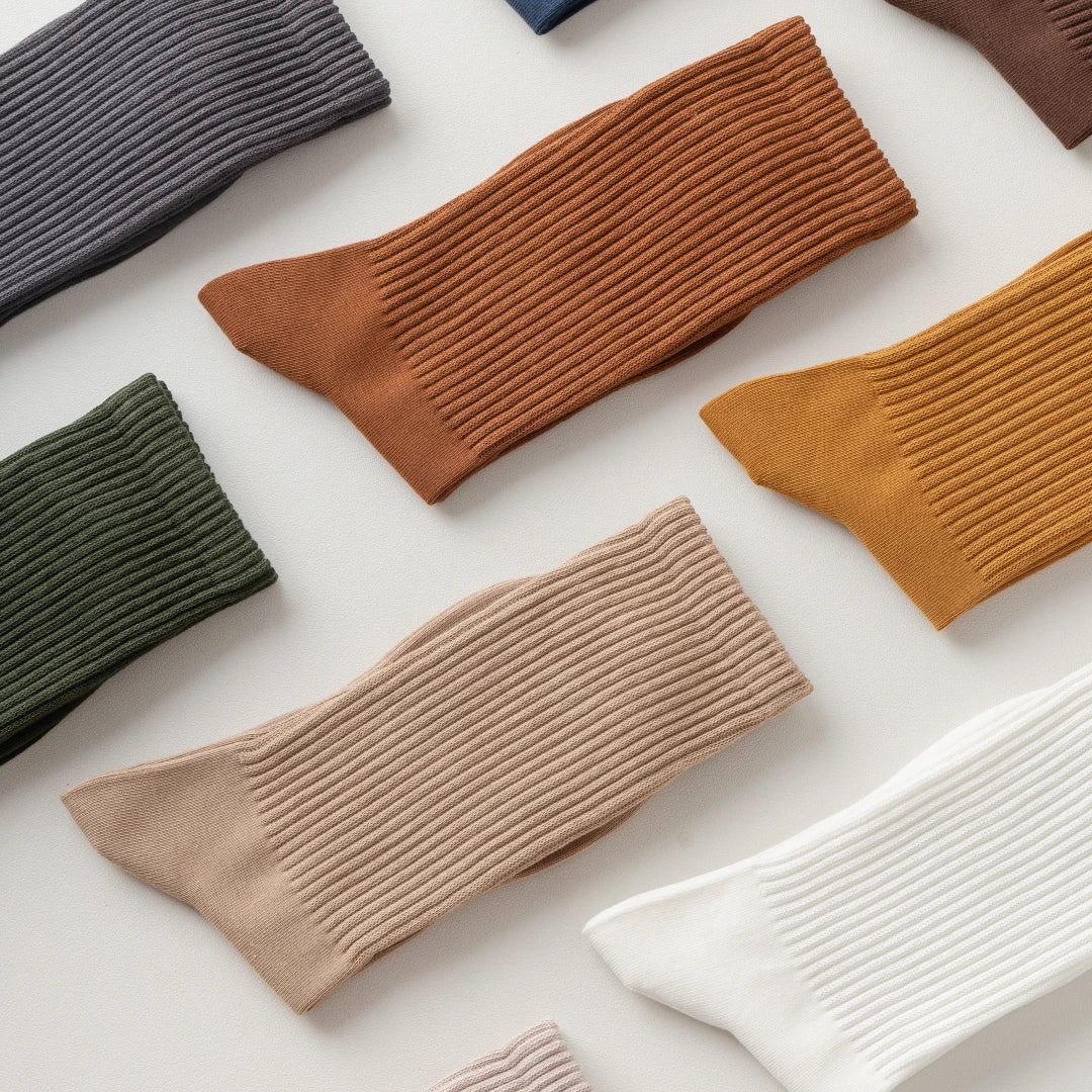 Ribbed Crew Socks Men