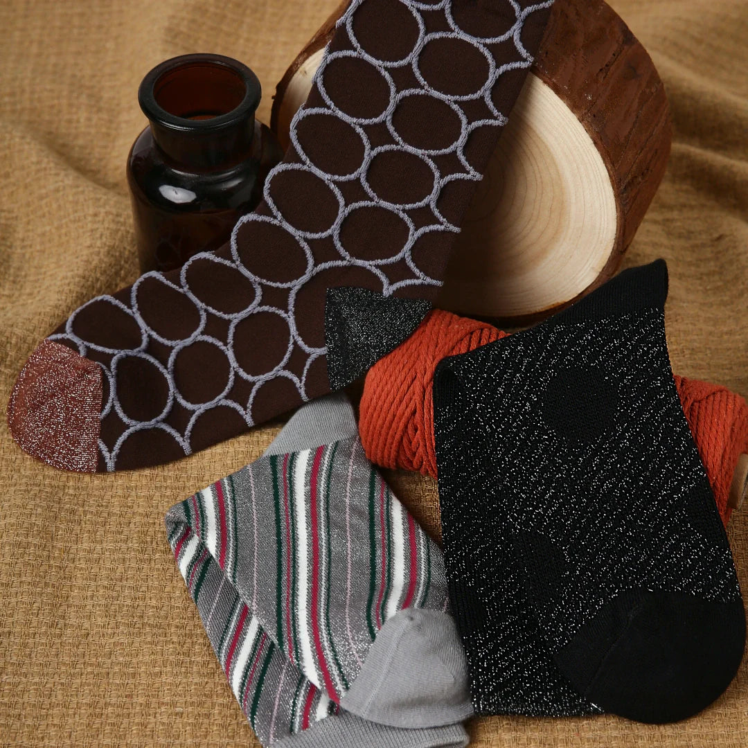 Sparkle & Shine Metallic Lurex Geometric 3-Pack