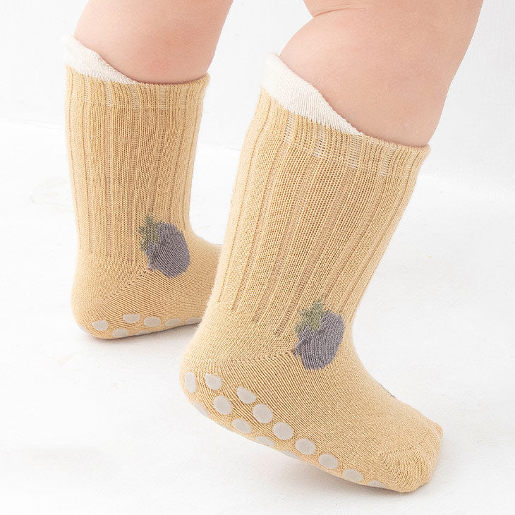 Fruit Salad- 4 Pairs of Stay-On Baby & Toddler Non-Slip Socks