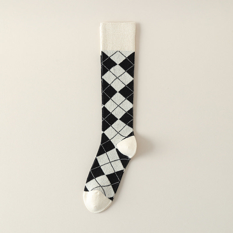 Argyle Preppy Knee-High