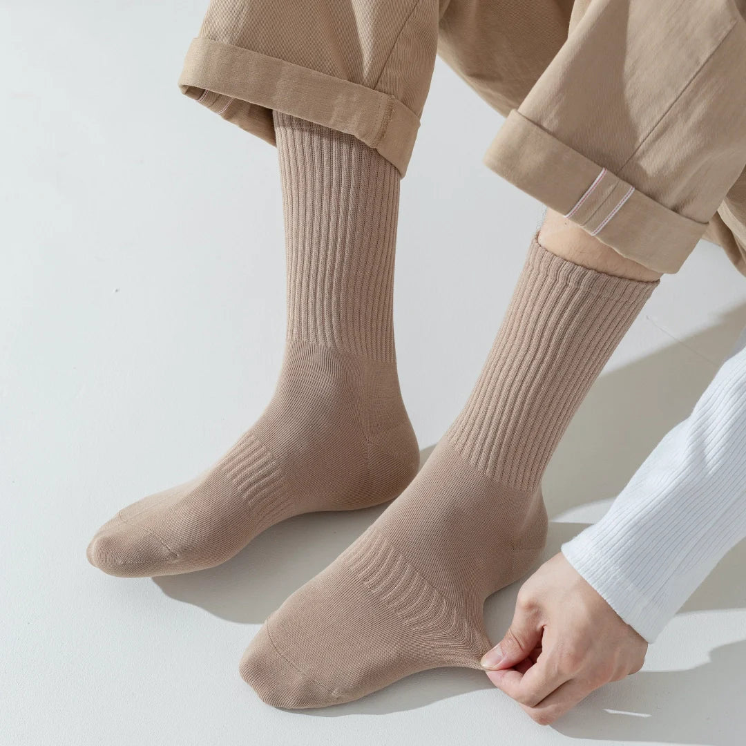 Ribbed Crew Socks Men