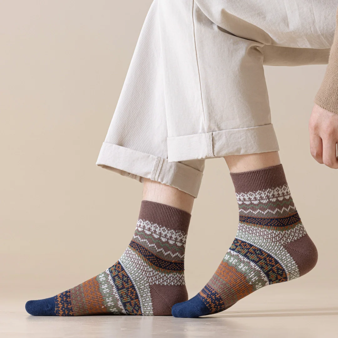 Fair Isle Cotton Socks